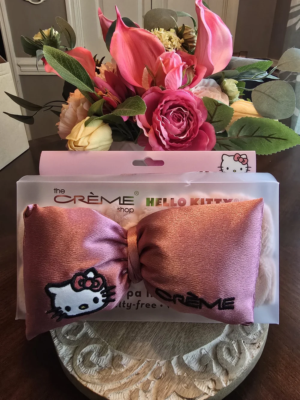 x Hello Kitty Satin Pink Bow Headband
